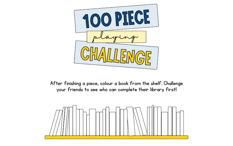 100 Piece Playing Challenge Tracker