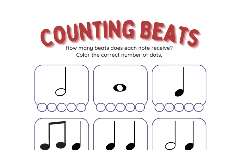 Counting Beats Worksheet preview