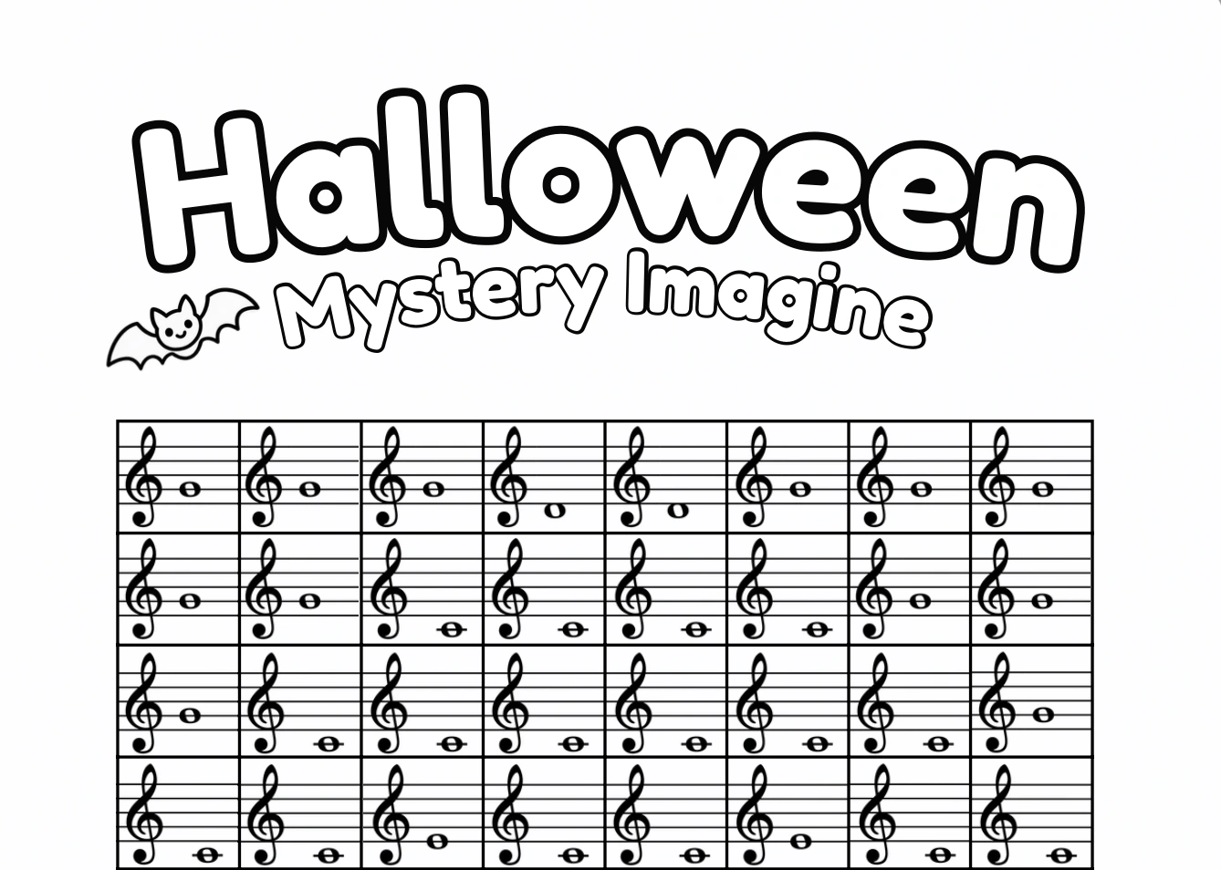 Halloween Mystery Image Colouring Worksheet preview
