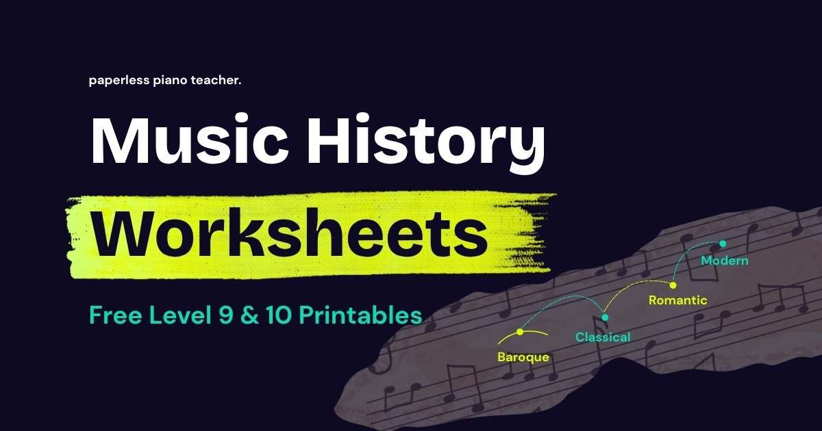 Music history resources from The Paperless Piano Teacher