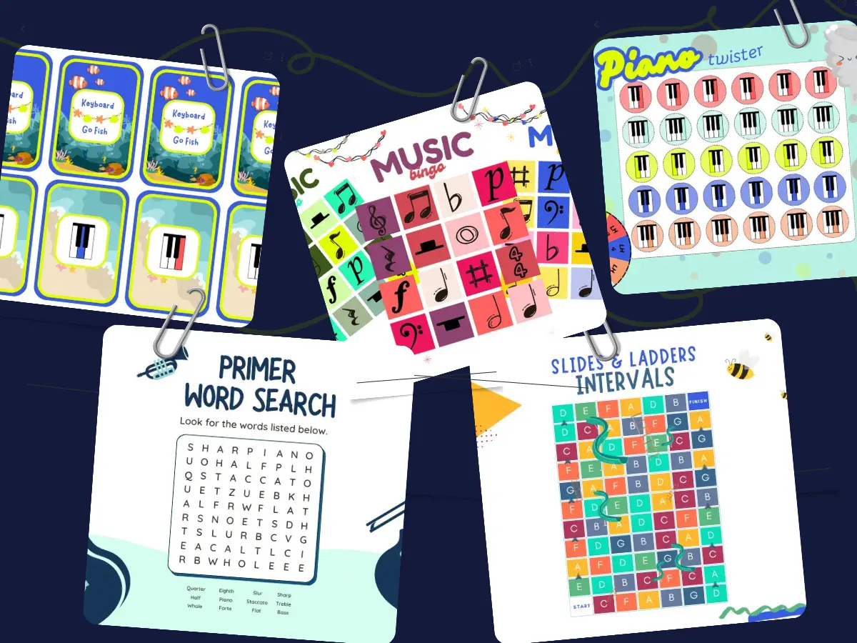 Printable piano games hero