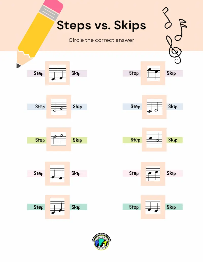 Steps Vs Skips Worksheet preview