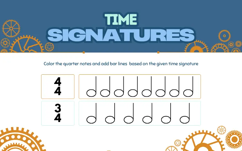 Simple Time Signature Worksheet preview