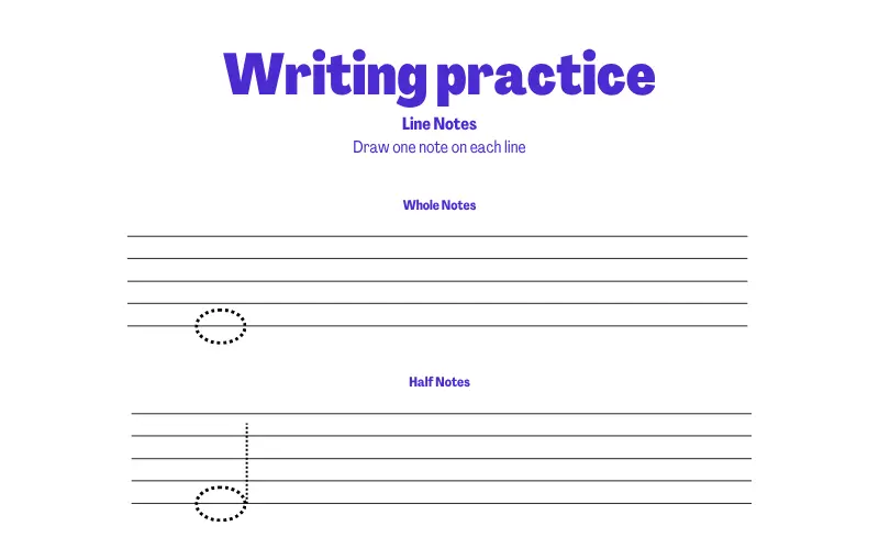 Music Note Writing